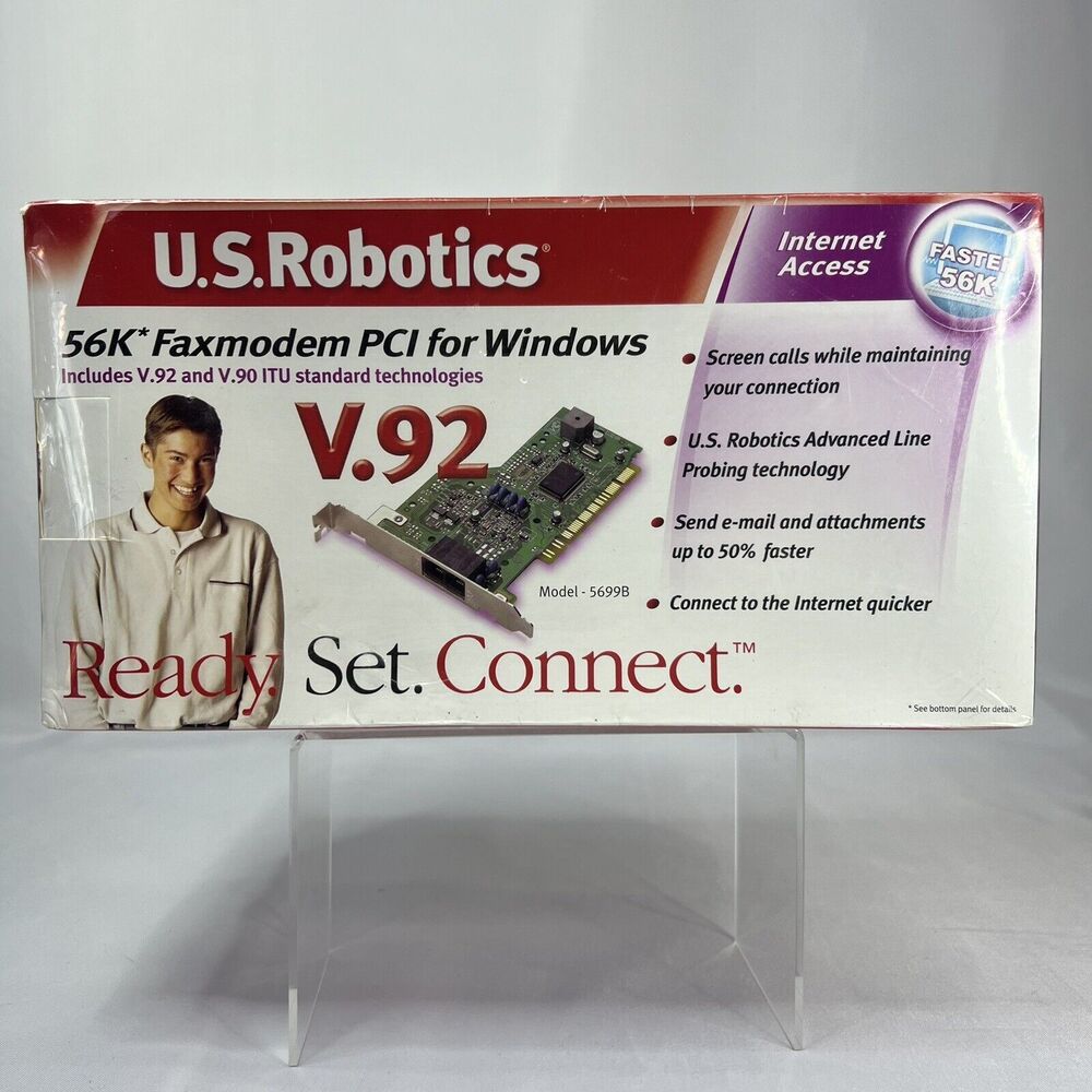 US Robotics 56k Faxmodem PCI For Windows (V.92) Model: USR5699B*NEW SEAL IN BOX!
